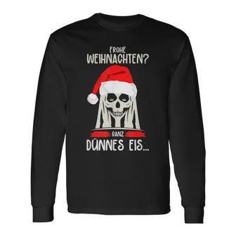 Merry Christmas Ganz Dünnes Eis Ich Hasse Weihnachten S Langarmshirts - Geschenkecke