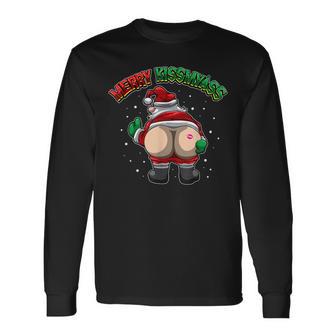 Merry Kissmyass Leck Am Arschom Weihnachtsmann Langarmshirts - Geschenkecke