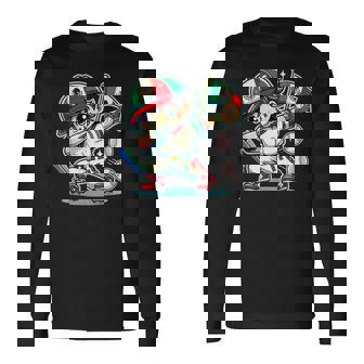 Mexican Baseball Kid Dabbing Mexico Child Pitcher Dab Long Sleeve T-Shirt - Seseable