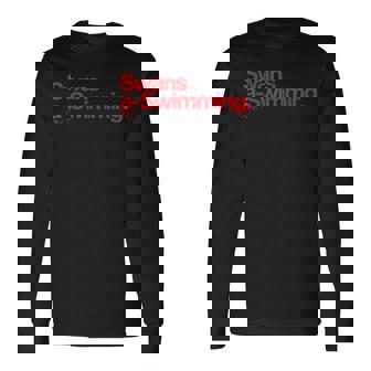 Minimalist Christmas T Swans A Swimming Q 7 Long Sleeve T-Shirt - Monsterry