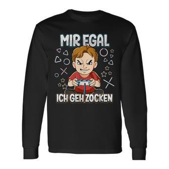 Mir Egal Ich Geh Zocken Gaming Langarmshirts - Geschenkecke