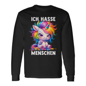 Misantroph Ich Hasse Menschen Langarmshirts - Geschenkecke