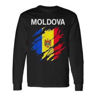 Moldova Flag Langarmshirts - Geschenkecke