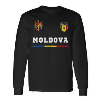 Moldova Sports Football Flag Football Langarmshirts - Geschenkecke