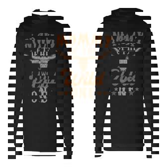 Mommy Of The Wild One Cowboy Western Rodeo Party Matching Long Sleeve T-Shirt - Seseable