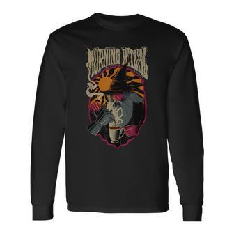 Morgenritual Zauberer Kaffeeliebhaber Mystische Hexe Langarmshirts - Geschenkecke