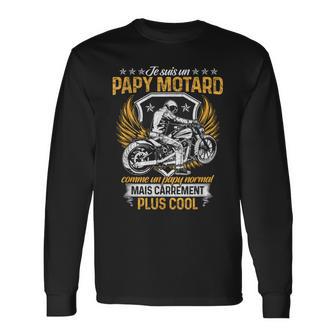 Motard Papy Moto Cadeau Fête Des Péres Motards T-shirt à manches longues - Cadeauxyz