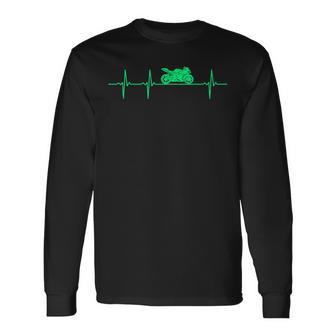 Motorrad Herzschlag Biker Ekg Motorradfahrer Langarmshirts - Geschenkecke