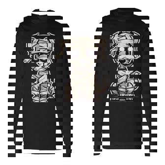 Mummy Dog Halloween Cute & Spooky Pet Costume Long Sleeve T-Shirt - Seseable