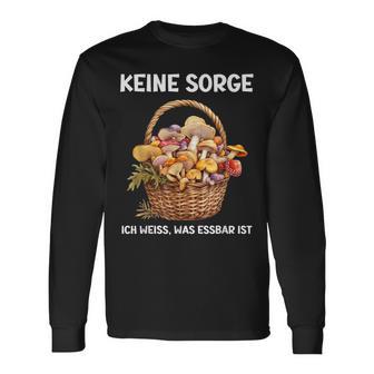 Mykologie Für Pilzsammler Ich Weiß Was Essbar Ist Langarmshirts - Geschenkecke