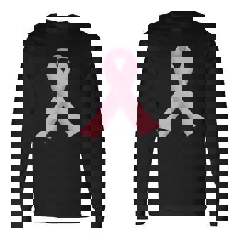Nastro Rosa Simbolo Lotta Contro Tumore Al Seno Pink Ribbon Maglietta a maniche lunghe - Novitaregali