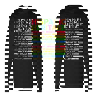 National Latino Countries Flag Hispanic Heritage Month 2024 Long Sleeve T-Shirt | Mazezy
