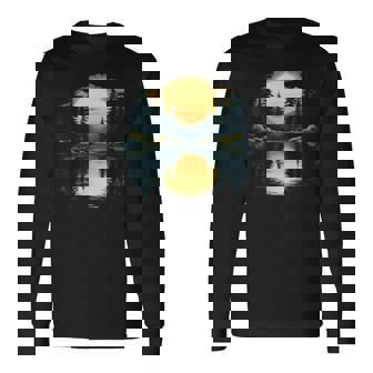 Nature Trees Reflection Forest Outdoor Wildlife Long Sleeve T-Shirt - Thegiftio