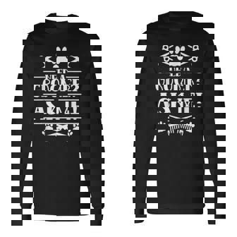 Necesita Un Peluquero Pregúnteme Perros Groomer Perro Lindo Camiseta de manga larga - Regaloses