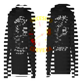 Necesito Cerveza Depósitoacío Graciosa Cerveza Camiseta de manga larga - Regaloses