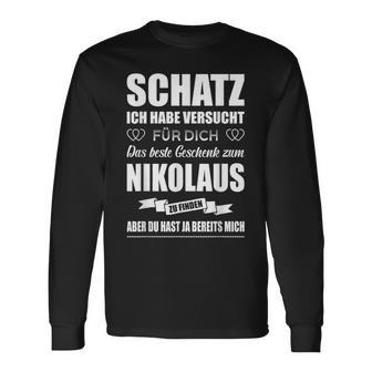 Nikolaus Für Sie Ehefrau Nikolaustag Für Him Ehemann Freund Langarmshirts - Geschenkecke