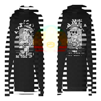 No Diggity Bout To Bag It Up Cute Ghost Halloween Long Sleeve T-Shirt - Monsterry