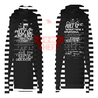 North Pole Correctional Theft Fun Matching Family Christmas Long Sleeve T-Shirt | Mazezy