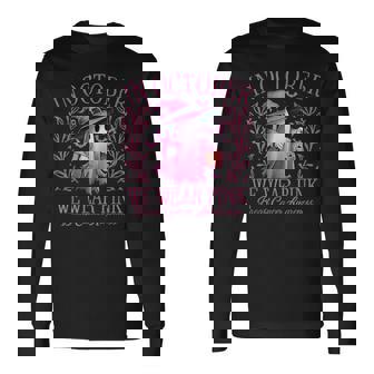 In October We Wear Pink Breast Cancer Awareness Halloween Long Sleeve T-Shirt | Mazezy