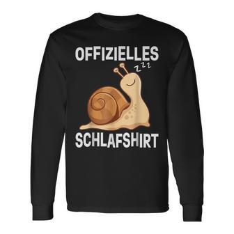 Offizieller Snail Sleep Schlafanzug Snail Late Sleeper Langarmshirts - Geschenkecke