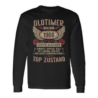 Oldtimer Baujahr 1966 Geborenintage Birthday Retro Langarmshirts - Geschenkecke