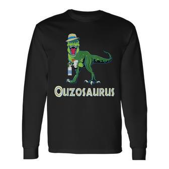 Ouzosaurus Tyrannosaurus Ouzo Dinosaur Ouzotrinker Rex Langarmshirts - Geschenkecke