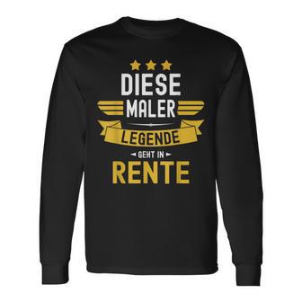 With Painter Pensioner Dese Legende Geht In Rente Langarmshirts - Geschenkecke