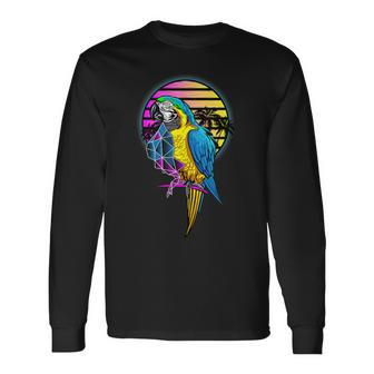 Parrots Summer Streetwear Party Fashion Long Sleeve T-Shirt - Monsterry