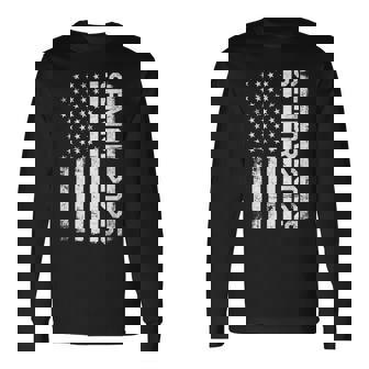 Patriotic Senior 2025 Usa Flag Vintage Senior Class Of 2025 Long Sleeve T-Shirt | Mazezy