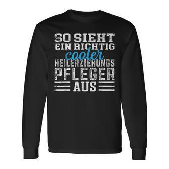 Pfleger So Ssieht Ein Richtig Cooler Healing Training Care Langarmshirts - Geschenkecke