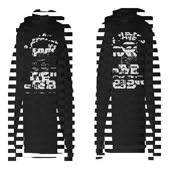 Physical Education PE Teacher Rock Paper Scissor Tank Top Long Sleeve T-Shirt - Monsterry