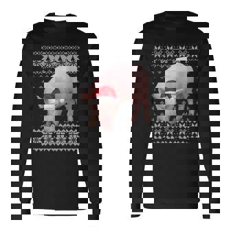 Pig Christmas Ugly Christmas Sweater Long Sleeve T-Shirt | Mazezy