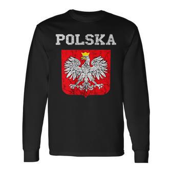 Polska Polish Flag Polish Pride Polska Polish Eagle S Langarmshirts - Geschenkecke