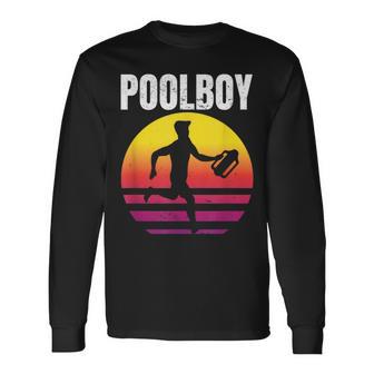 Poolboy Bademeister Lifeguard Swimming Pool Indoor Pool Langarmshirts - Seseable