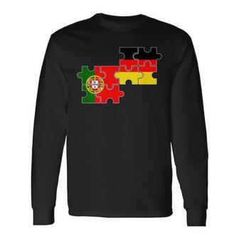 Portugal Germany Flag German Portuguese Langarmshirts - Geschenkecke