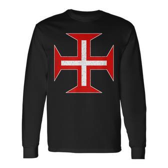 Portuguese Cross Of The Order Of Christ Cross Portugal Langarmshirts - Geschenkecke