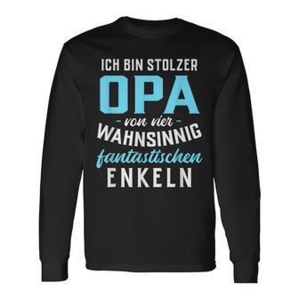 With Proud Grandpaonier Wahnsinnig Fantastischen Grandkels 4 Grandson S Langarmshirts - Geschenkecke