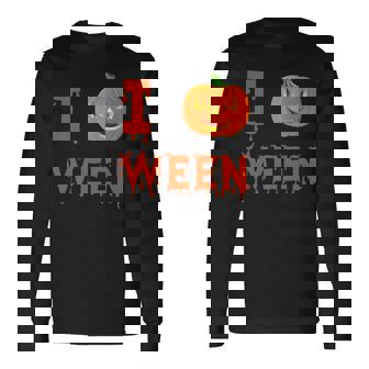 I Pumpkin Ween Halloween Joke Quote I Love Halloween Long Sleeve T-Shirt - Monsterry