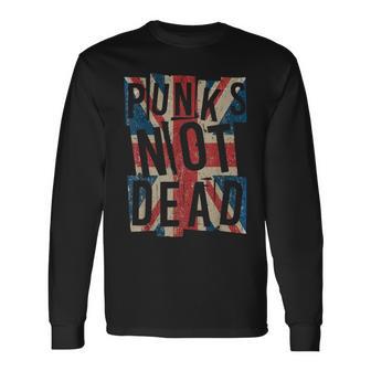 Punk Not Deadintage Uk London Flag Punk Is Not Dead Langarmshirts - Geschenkecke