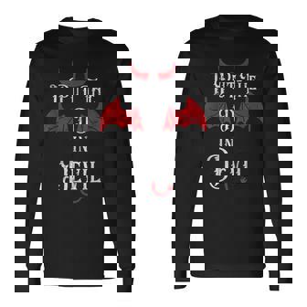 I Put The D In Devil Halloween Matching Couple Long Sleeve T-Shirt - Monsterry