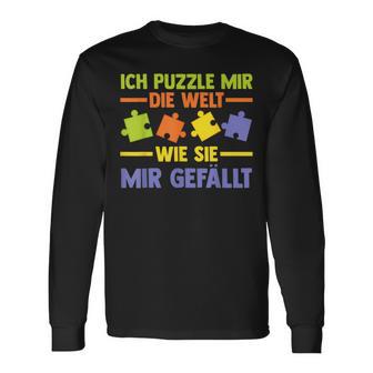 Puzzlefan Puzzler Puzzle Pieces Puzzle Langarmshirts - Geschenkecke