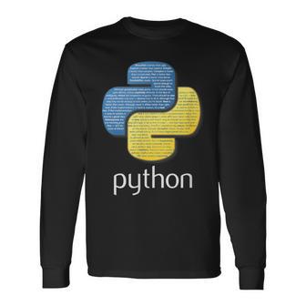 Python Coder Programador Programador Programador Desarrolladores Camiseta de manga larga - Regaloses