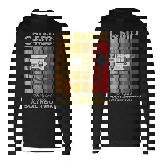 Radioaficionados Operador De Radio Red Social Original Camiseta de manga larga - Regaloses