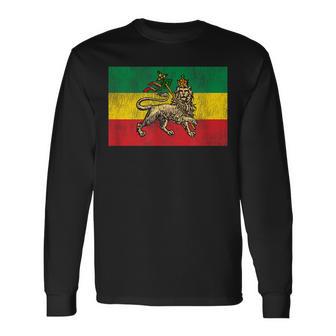 Rastafari Lion Of Judah Reggae Rasta Flag Langarmshirts - Geschenkecke