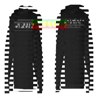 Reggae One Pride Love Jamaican Rasta Reggae Rastafari Roots Long Sleeve T-Shirt - Monsterry