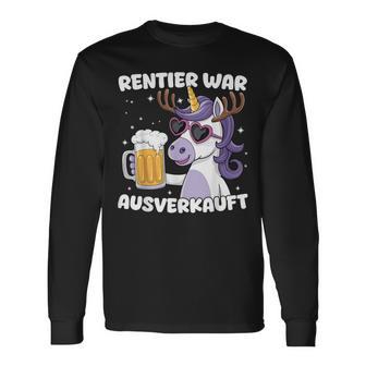 Reindeer War Ausverkauft Christmas Unicorn Langarmshirts - Geschenkecke