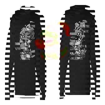 Ren Faire Festival T-Rex Dinosaur Medieval Knight Turkey Leg Long Sleeve T-Shirt - Monsterry