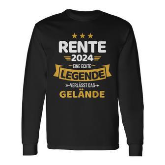 Rente 2024 Real Legend Leaves Terrain Pensioner Langarmshirts - Geschenkecke