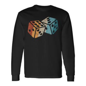 Retro Dice Gameintage Dice Langarmshirts - Geschenkecke