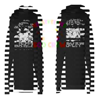 Retro Housekeeping Boo Crew Housekeeper Halloween Costumes Long Sleeve T-Shirt - Monsterry